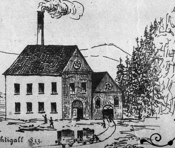 Das Gebäude von Schacht Neptun, 1833.